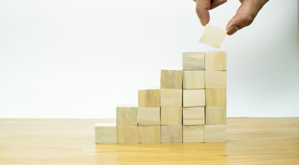 cubes symbolizing business growth