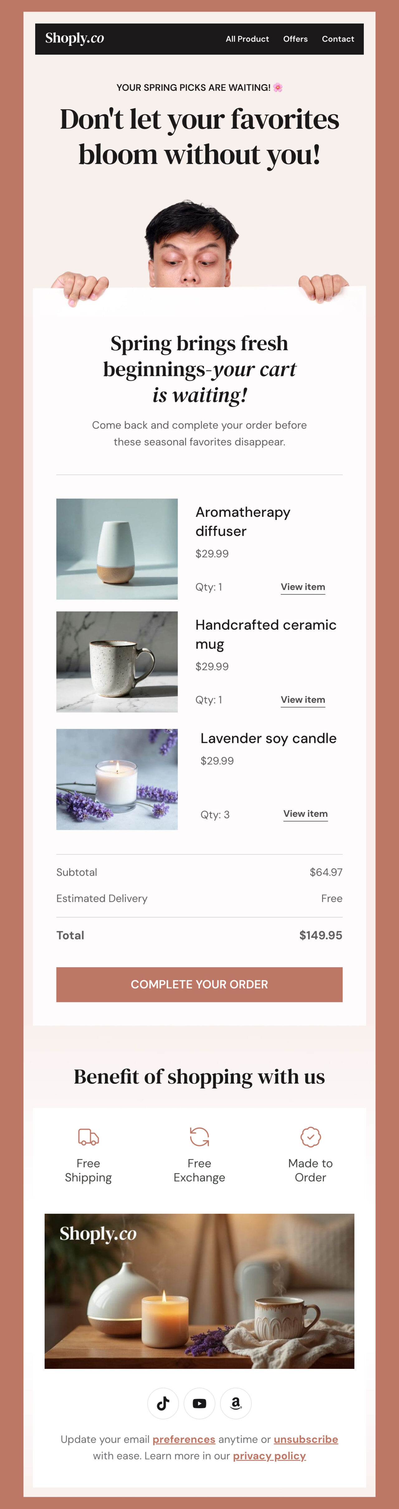 Shoply's email template
