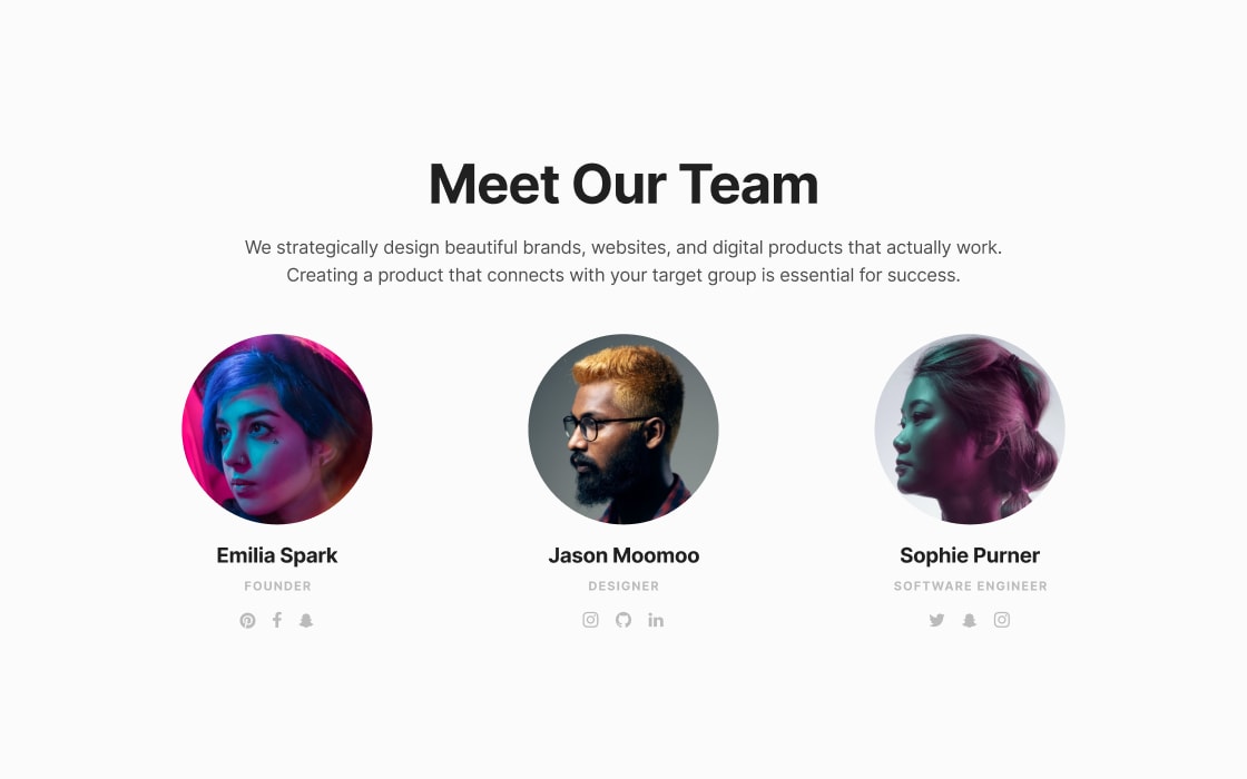 Scroll or slide effect