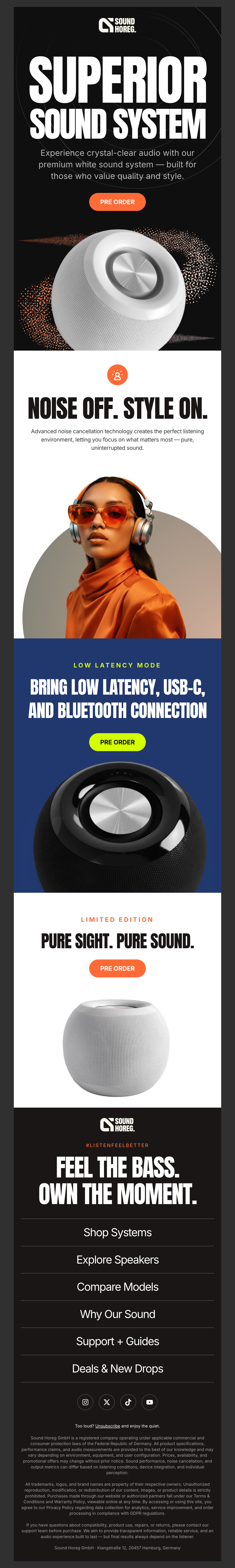 Sound Horeg – Premium Audio Product Launch Email Template