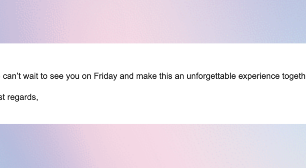 a real example of an email sign-off