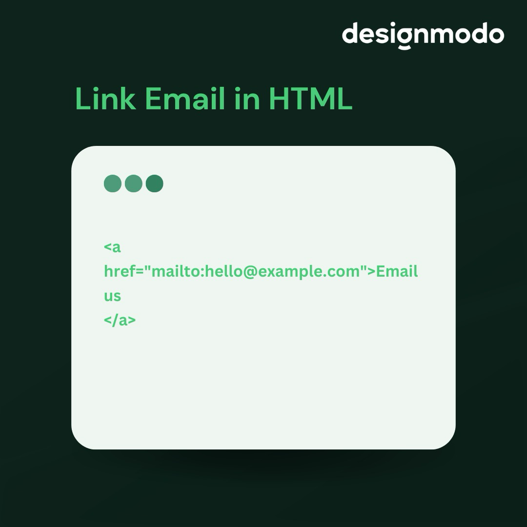 how to link email in html by using mailto: protocol