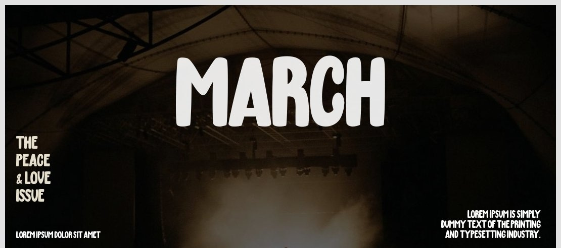 typeface example for March
