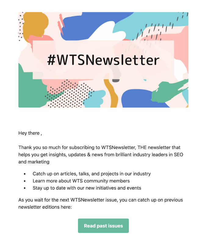 welcome email as an example to notification emails