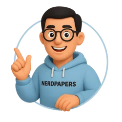 Nerdpapers expert essay writer pointing to key academic writing information