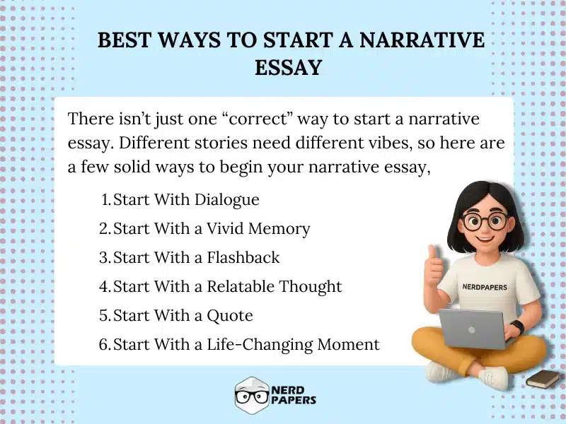 Best ways to start a narrative essay for students.