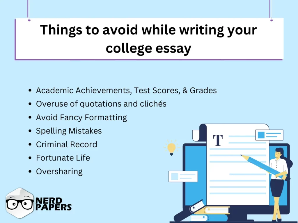 Things to Avoid While Writing your College Essay