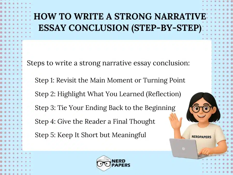 How to write a strong narrative essay conclusion step-by-step.