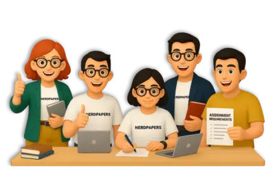 Nerdpapers essay writing service team helping a student with academic assignments