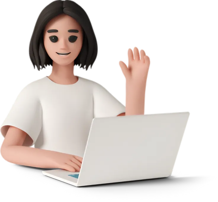 young women with the laptop using personal statement writing service