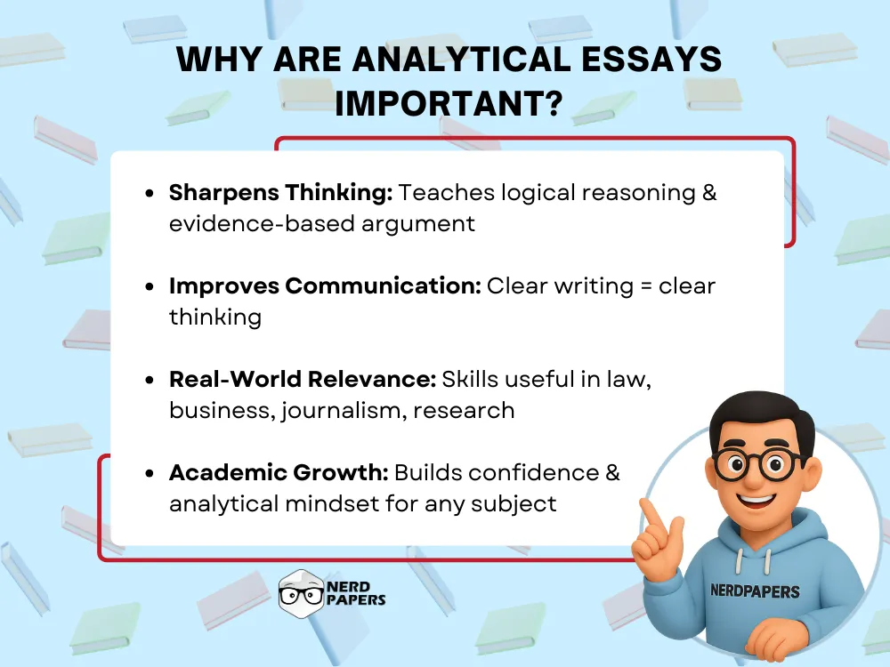 Infographic on why analytical essays are important for students